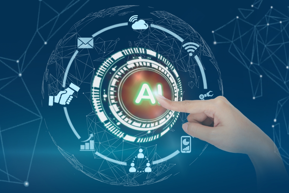 AI button for activating artificial intelligence features in dapper site builder's ai website builder